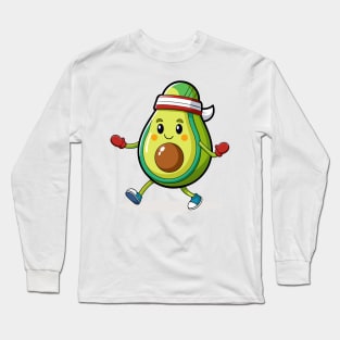 Adorable Avocado Fitness Enthusiast Long Sleeve T-Shirt